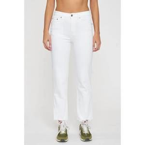 NEW DAZE straight up high rise denim pants in white